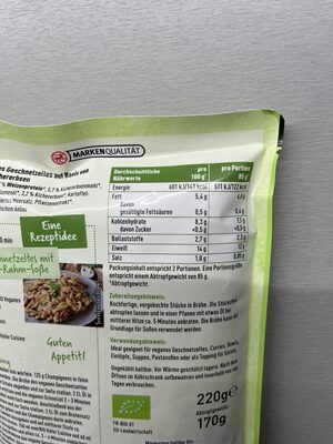 Veganes Geschnetzeltes