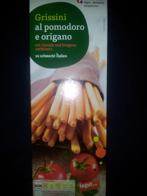 Grissini mit Tomaten und Oregano verfeinert