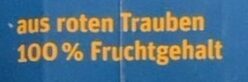 Trauben-Direktsaft ingredients label