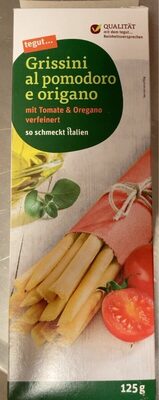 Grissini al pomodoro e origano front packaging