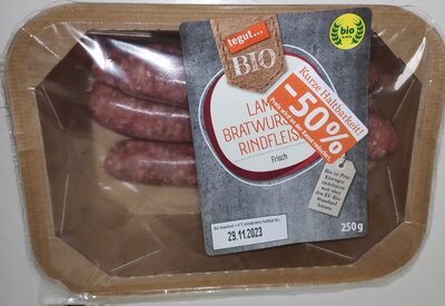 Lamm-Bratwurst mit Rindfleisch (Bio)