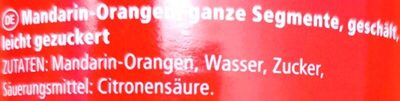 mandarinen ingredients label