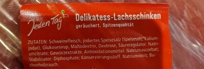 Delikatess-Lachsschinken ingredients label