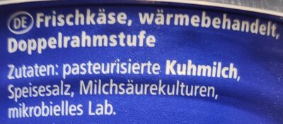Frischkäse der Sahnige ingredients label