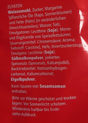 Zwieback ingredients label