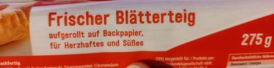 Frischer Blätterteig front packaging