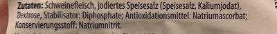 Hinterkochschinken ingredients label