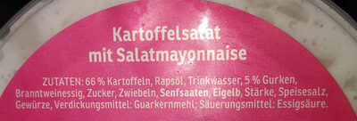 Kartoffelsalat mit Salatmayonnaise ingredients label