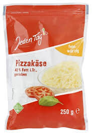 Pizzakäse gerieben