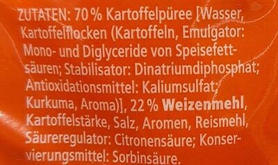 Gnocchi ingredients label