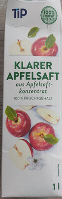 Klarer Apfelsaft front packaging