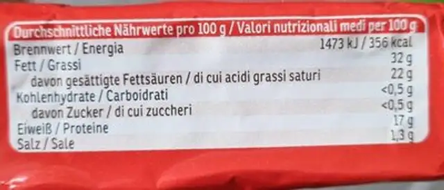Französischer Brie nutrition facts table