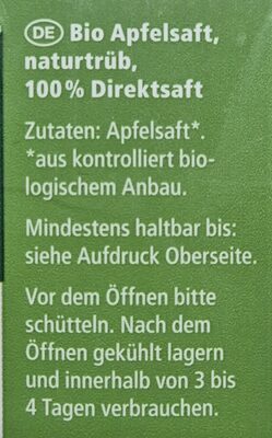 Bio Jeden Tag ingredients label