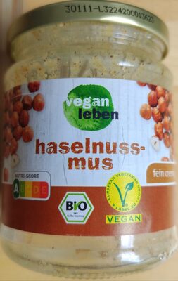 Haselnussmus front packaging