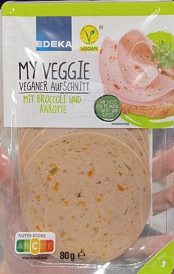 My Veggie Veganer Aufschnitt mit Broccoli und Karotte front packaging