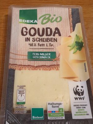 Edeka Bio  Gouda in Scheiben front packaging