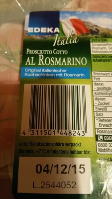 Prosciutto cotto al rosmarino