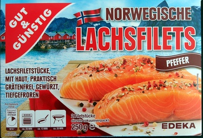Norwegische Lachsfilets Pfeffer