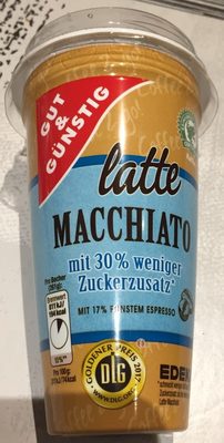 Latte Macchiato mit 30% weniger Zuckerzusatz