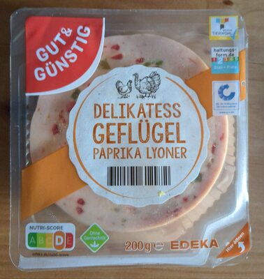 Delikatess Geflügel Paprika Lyoner
