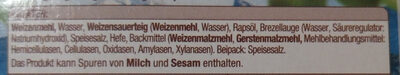 Laugenstangen ingredients label