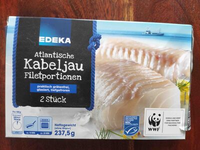 Atlantische Kabeljau Filetportionen