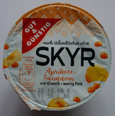 Skyr nach isländischer Art Aprikose-Sanddorn