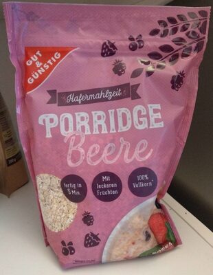 Porridge Baies front packaging