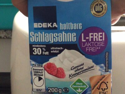 Schlagsahne Laktosefrei