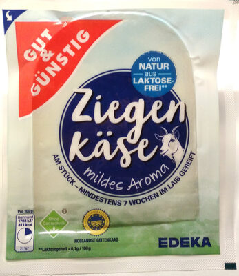 Ziegenkäse am Stück front packaging