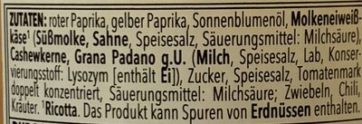 Pesto Alla Calabrese ingredients label