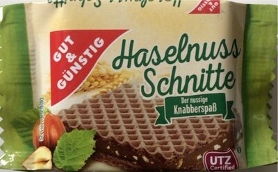 Haselnuss Schnitte front packaging