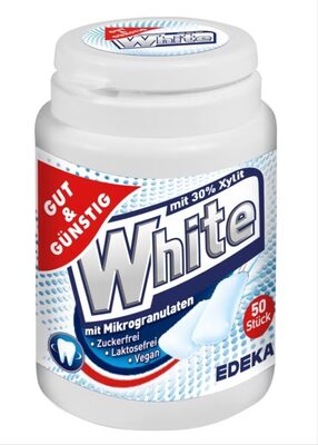 White mit Mikrogranulaten Kaugummi