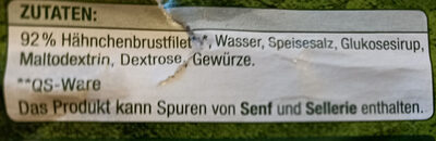 Hähnchenbrust-Filets nutrition facts table