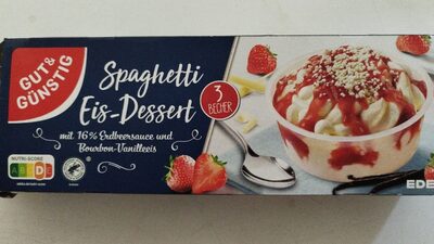 Spaghetti Eis-Dessert