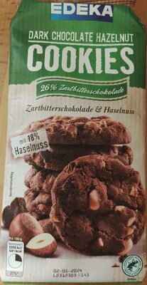 Edeka Dark chocolate hazelnut cookies 4311501766712 Kekse mit 26% Zartbitterschokolade und 18% Haselnusskernen