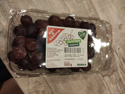 Tafeltrauben rot kernlos front packaging