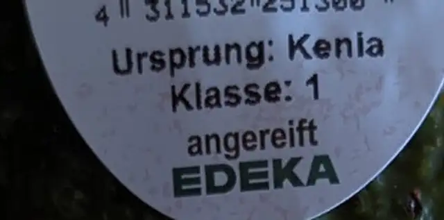 Avocado ingredients label