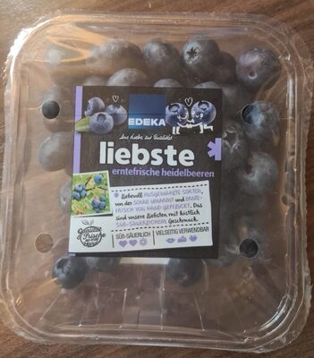 Erntefrische Heidelbeeren front packaging