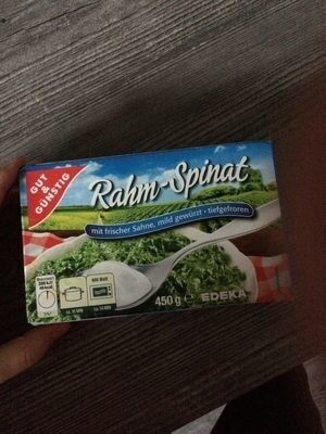 Rahm Spinat front packaging