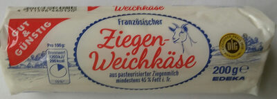 Französischer Ziegenweichkäse front packaging