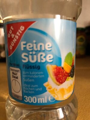 Feine Süße, Flüssig Süßstoff Edeka front packaging