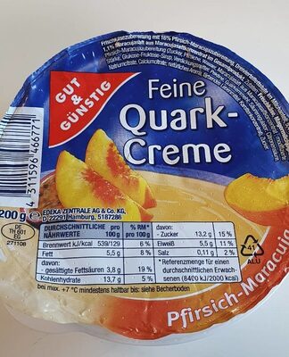Feine Quark-Creme front packaging