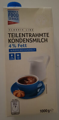 Teilentrahmte Kondensmilch