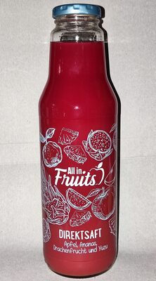 Direktsaft - Apfel, Ananas, Drachenfrucht & Yuzu front packaging