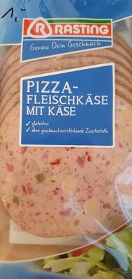Pizzafleischkäse mit Käse front packaging