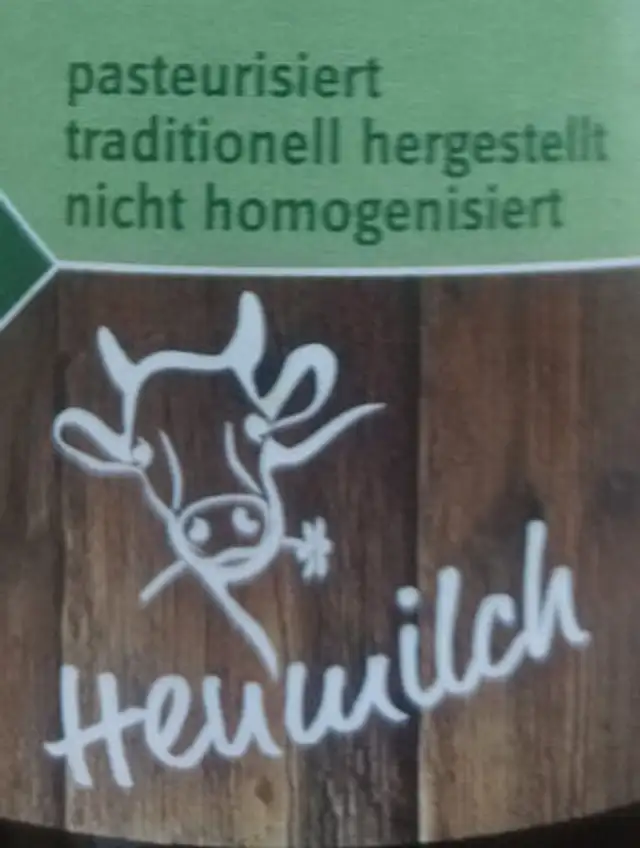 Frische Bio-Heumilch g.t.S. Fettarm 1,8 % Fett ingredients label