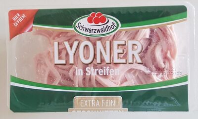 Schwarzwaldhof Lyoner in Streifen geschnitten