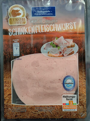Schinkenfleischwurst vom Strohschwein front packaging