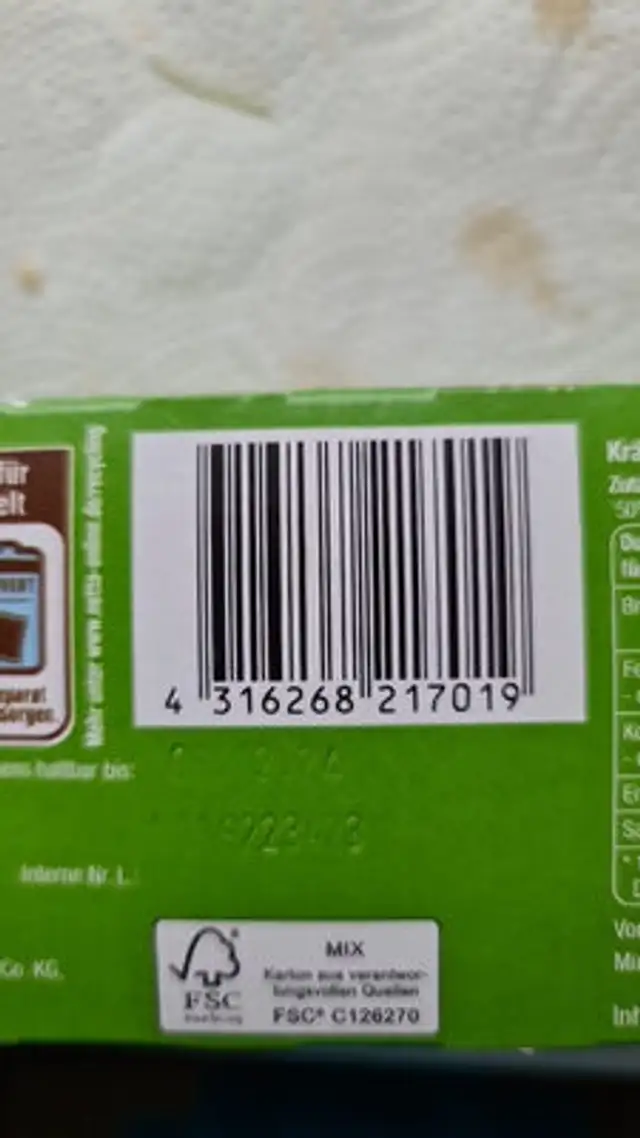 Unknown ingredients label